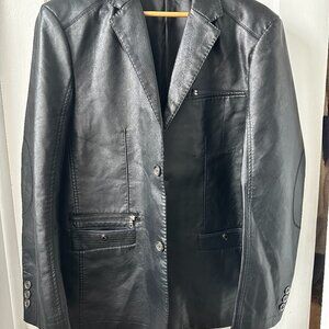 Black Leather Blazer